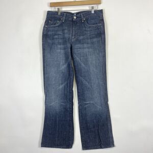 Seven For All Mankind 7FAMK A Pocket Boot Cut Lightly Distressed Jeans Womens 30